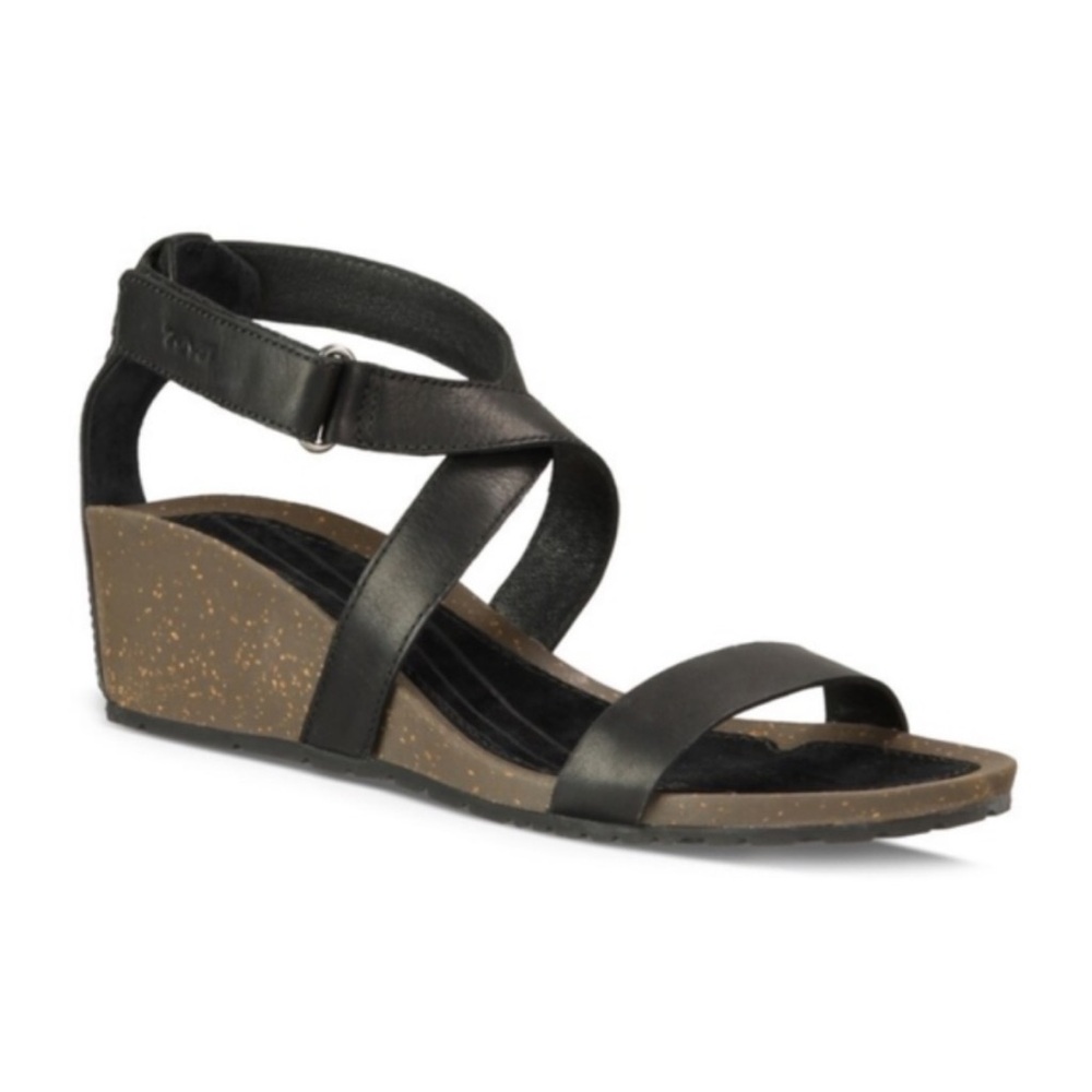Teva Cabrillo Crossover Leather Wedge Sandals - Picture 8 of 8